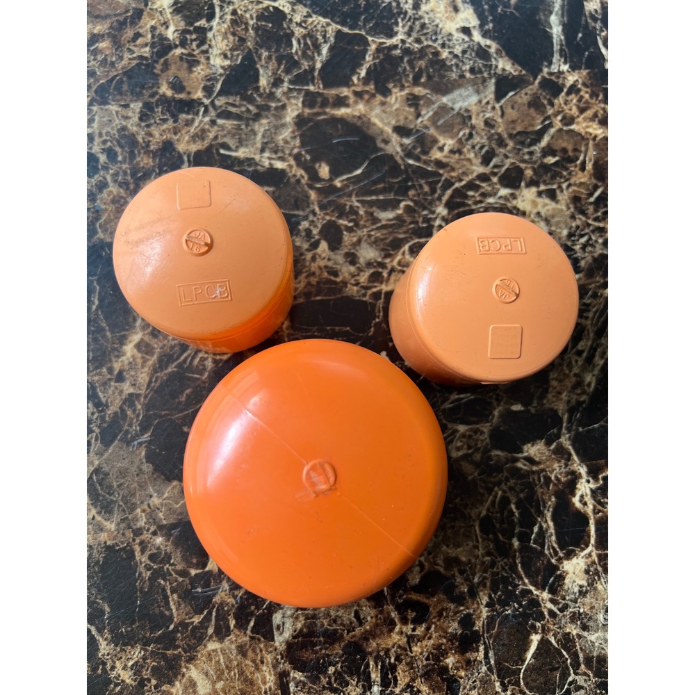 Lot‎ of 3 CPVC Caps 1 Spears 2 Inch 4247-020 , 2 1-1/4 Inch LPCB Orange Fittings